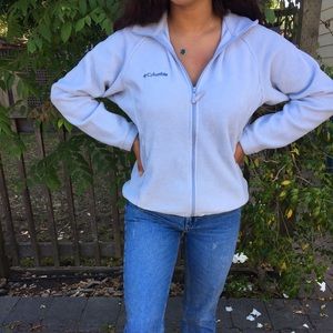 Columbia Light Blue Zip-Up Jacket